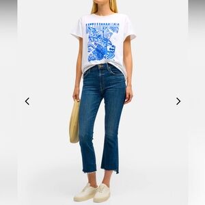 Mother denim insider crop step fray jeans